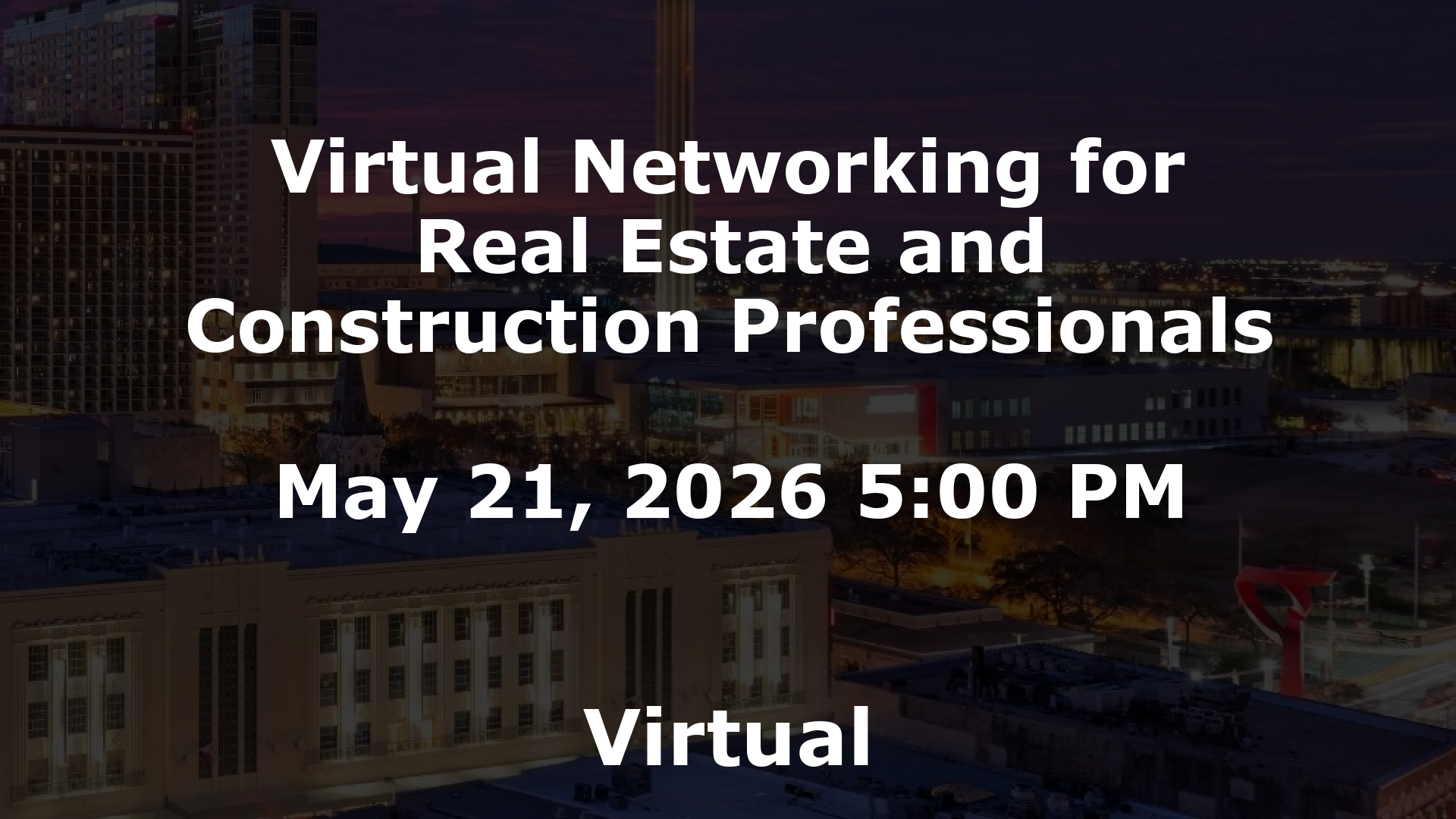 Virtual Networking for Real Estate and Construction Professionals event image